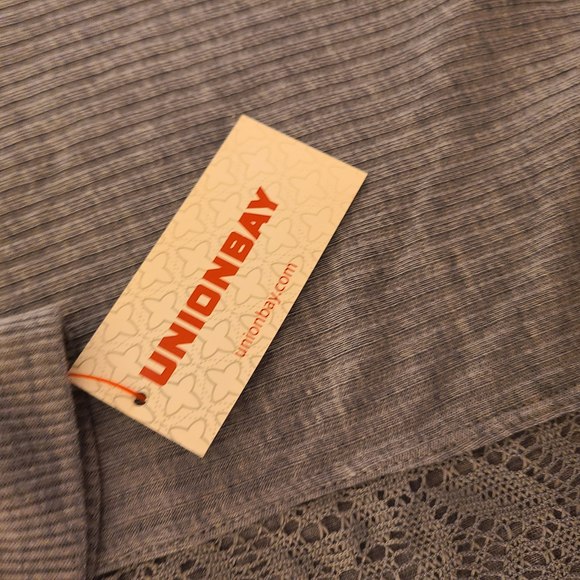 UNIONBAY GALAXY GREY LACE TOP - XL - Picture 4 of 6